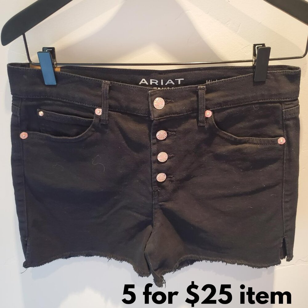 Ariat Black Denim High Rise Shorts